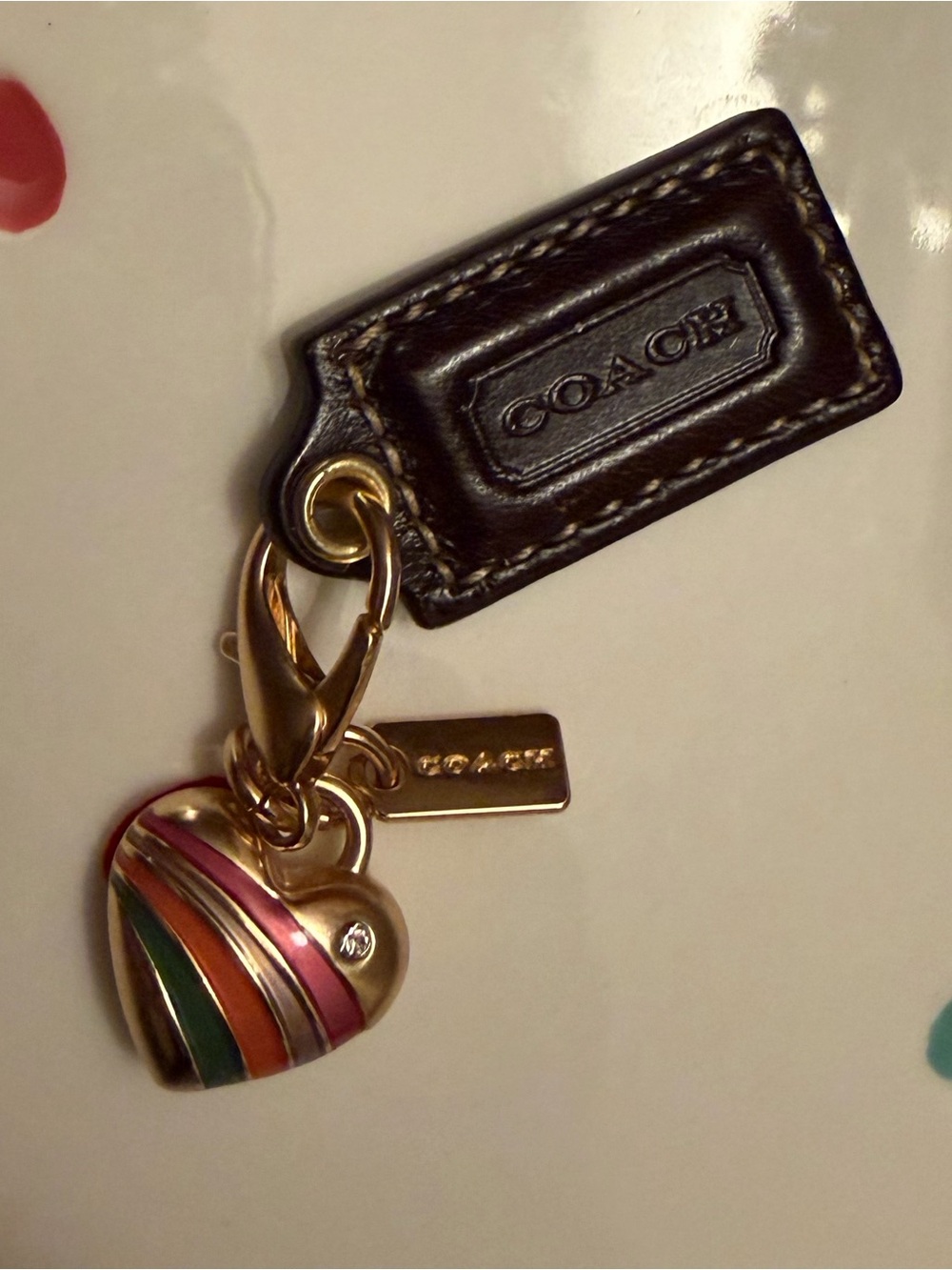 Coach Heart Charm Euc (bundle) - Picture 2 of 5